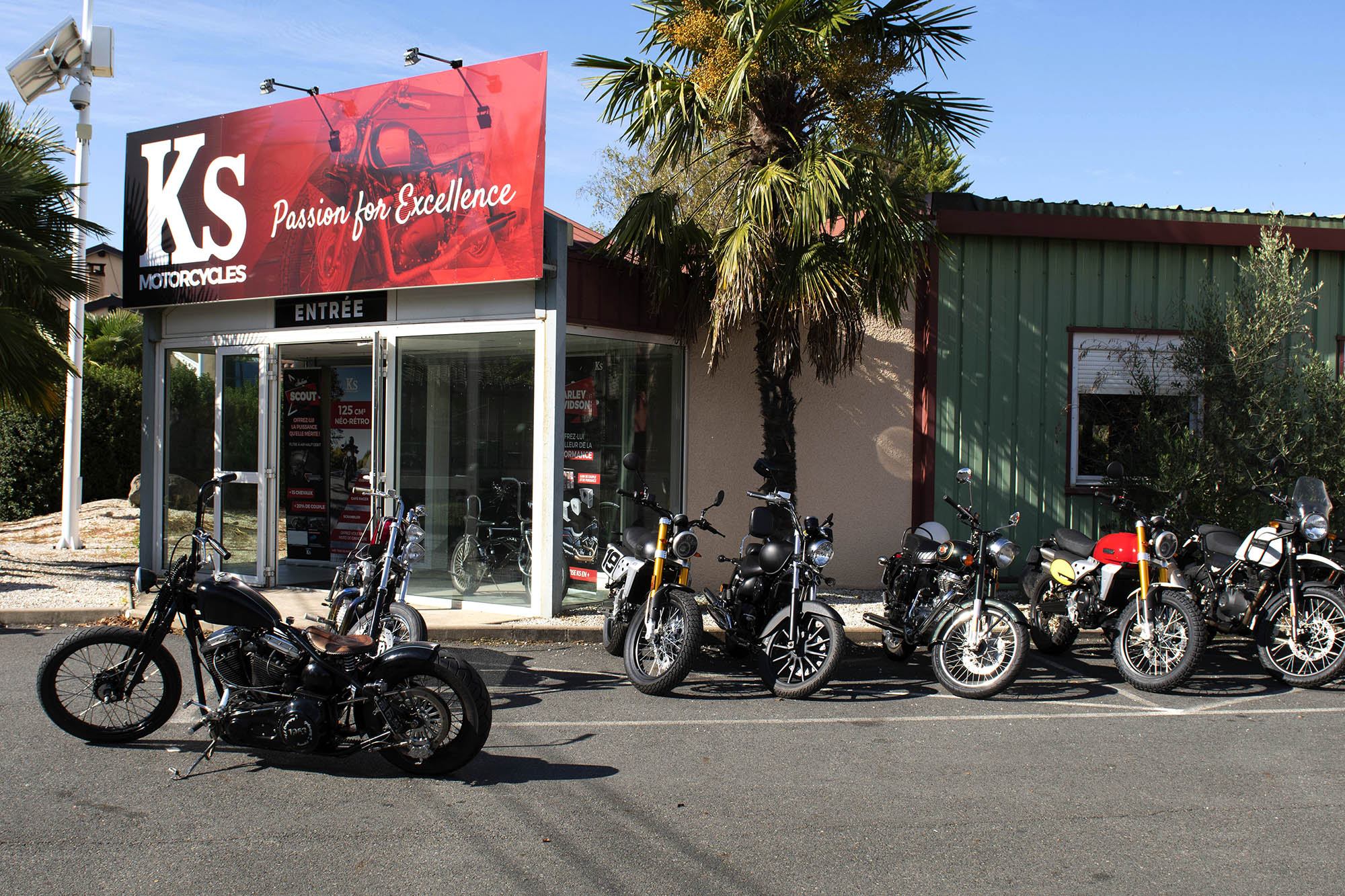photo pour visite virtuelle du parking de KS Motorcycles 69480